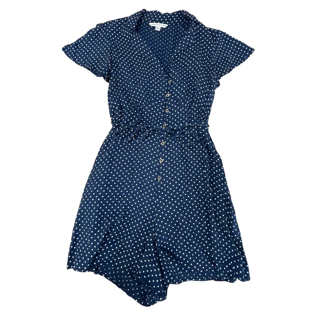 American Eagle Outfitters Polka Dot Button Down Romper Jumpsuit‎ XS